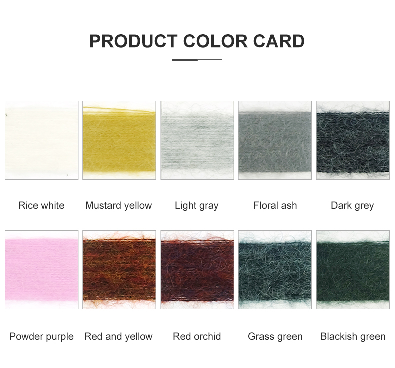 Smart Kids Soft Mohair Wool Blend Brushed Yarn 12.5NM Nep Fluffy Yarn