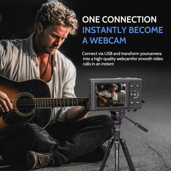 5K Vlogging Digital Camera 1.54-Inch Double Sided Display Wi-Fi Transfer With LED Fill Light