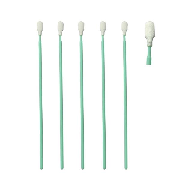 TX761 Lint Free Green Stick Optical Cleaning Polyester Swab ESD Cleanroom Swab