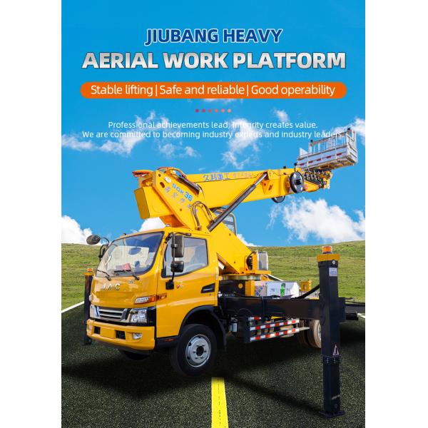 Cheap JMC 36 meters telescopic arm hydraulic aerial platform Working Trucks with remote control