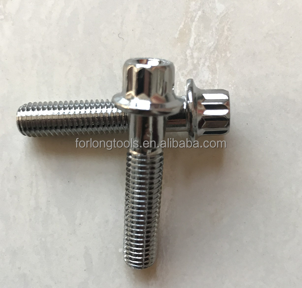 Sprint Car 12 PT BBS RS/RX Split Rim Bolts M7 x 32 Steel Bolts within Chrome-plated for ISO Standard