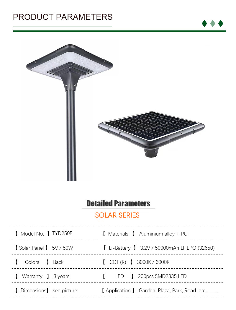 Waterproof Super Bright Solar Garden Light 5000 Lumens LED For Park