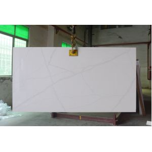 Quality Stain Resistant White Countertops 12 MM Artificial Quartz Slabs for sale