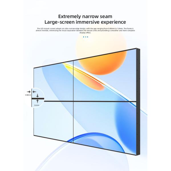 46' 55' ultra Narrow Bezel 0.88mm LCD Video Wall Lcd Splicing Screen Lcd Panel with BOE LG Screen Subway,airport,shopmall