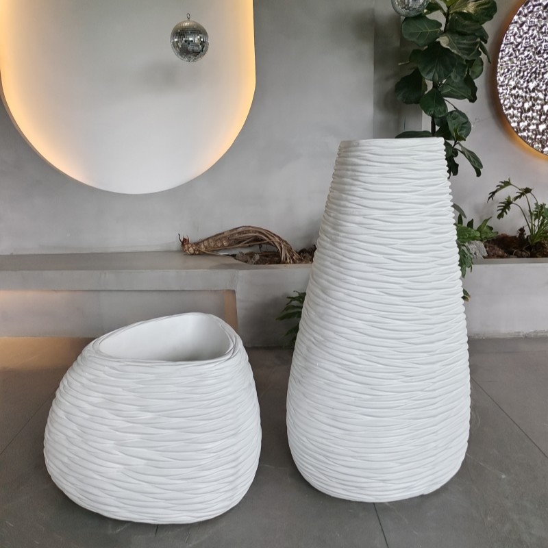 Fiberglass Large Resin GRP Planter Box For Garden Indoor And Outdoor Decor