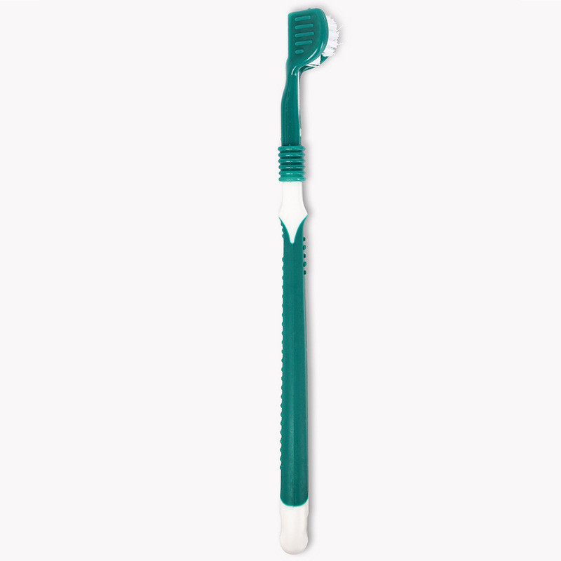 Quality Three Head Three Sided Plastic Pet Toothbrush for sale