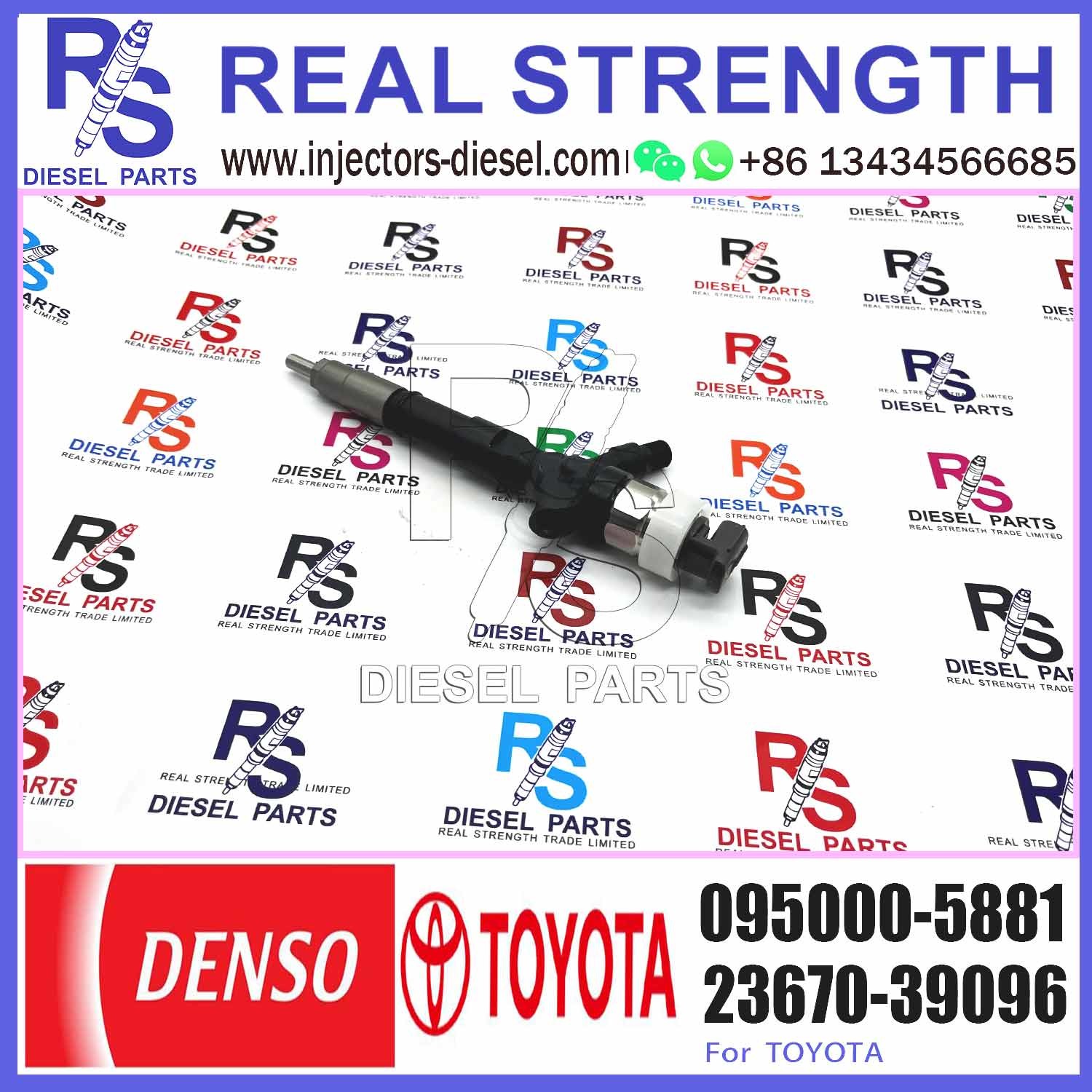 Diesel engine 23670-30050 23670-39096 fuel injector 095000-5881