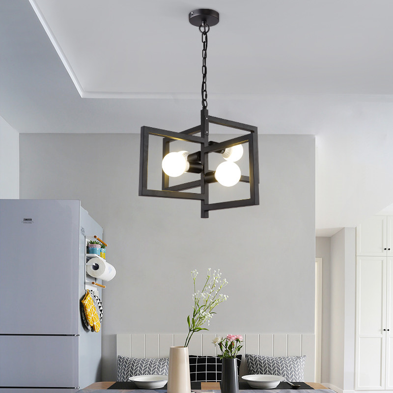 Vintage Square farmhouse pendant lights for Kitchen Dining room (WH-VP-31)