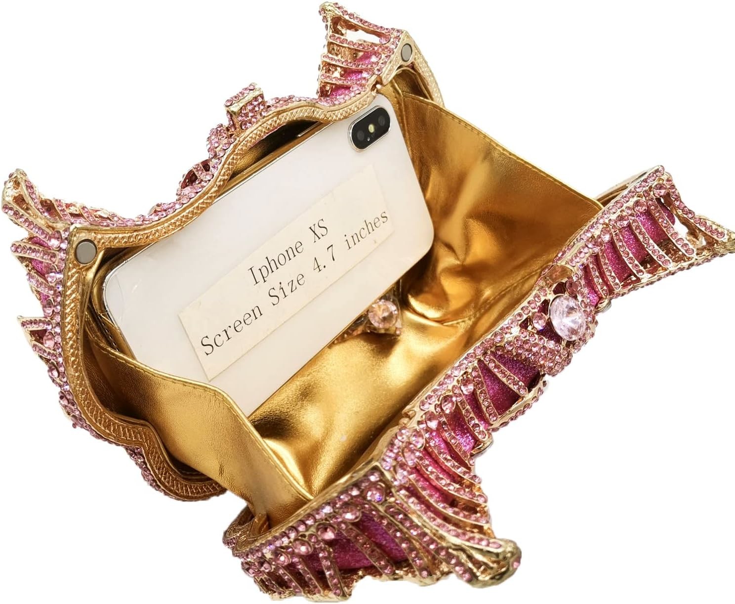 BOUTIQUE DE FGG WOMEN SWAN CLUTCH CRYSTAL EVENING BAGS WEDDING PARTY DINNER LADIES RHINESTONE MINAUDIERE HANDBAG