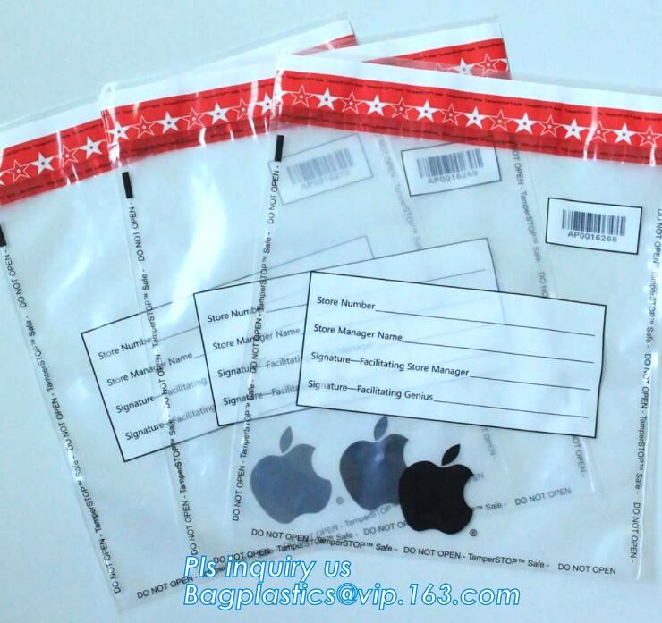 Security plastic bag with adhesive tape for cash, plastic money bag, Security Money Cash Bag For Airport/Bank and police
