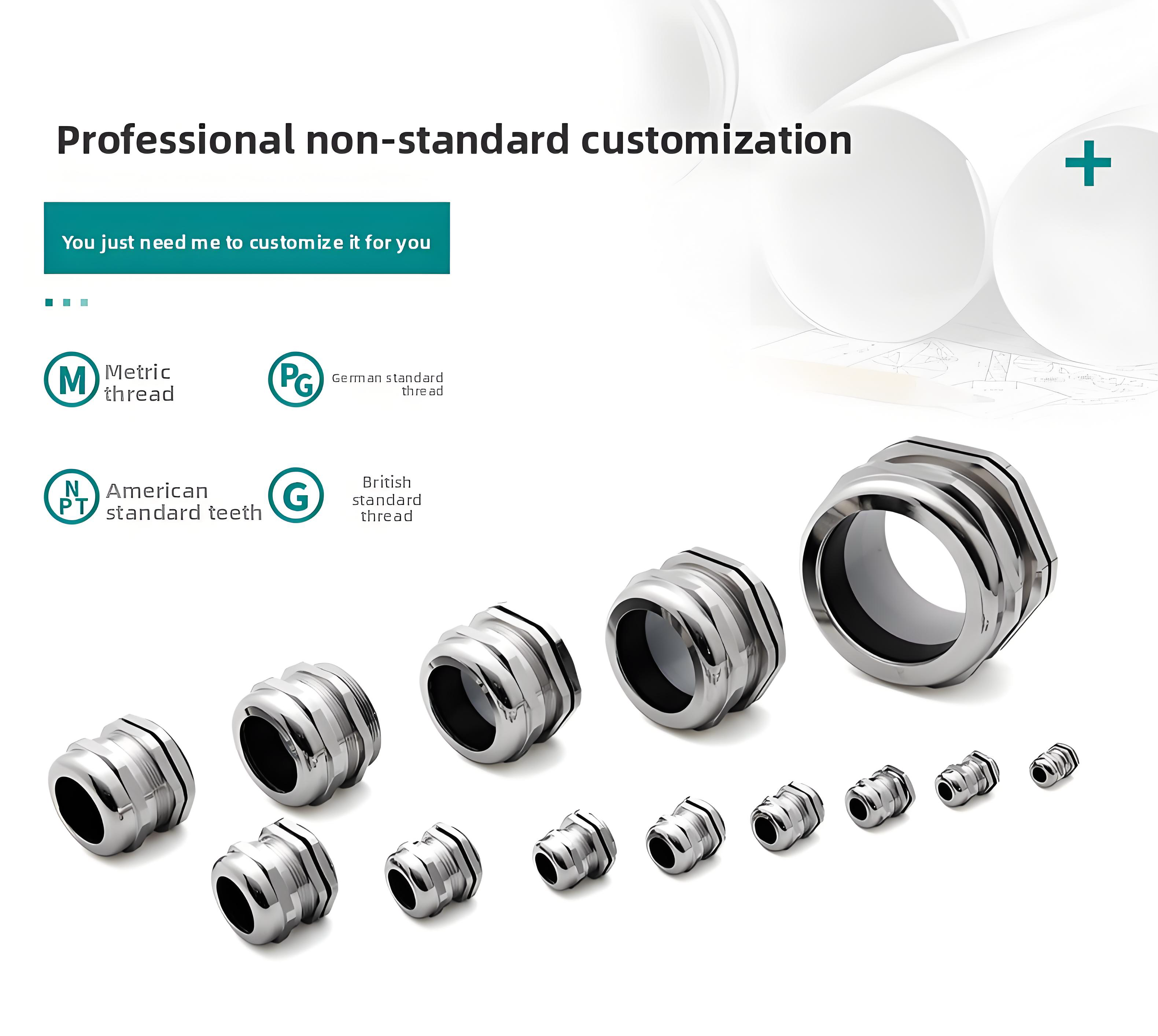 PG Metric Thread IP68 Waterproof Cable Gland Nylon PA66 Copper Material