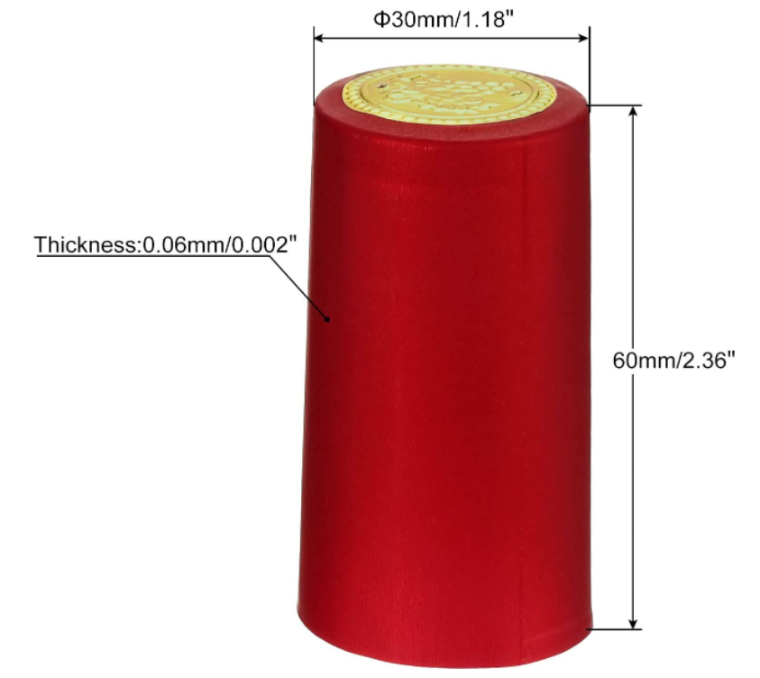 Healthy Lead Free Glass Bottle Heat Shrink Capsules With Custom Size