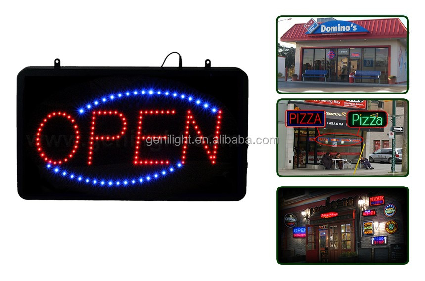 Genilight Indoor 22*13inch DC12V Safe Voltage Sale Logo Neon Advertising Window Sign