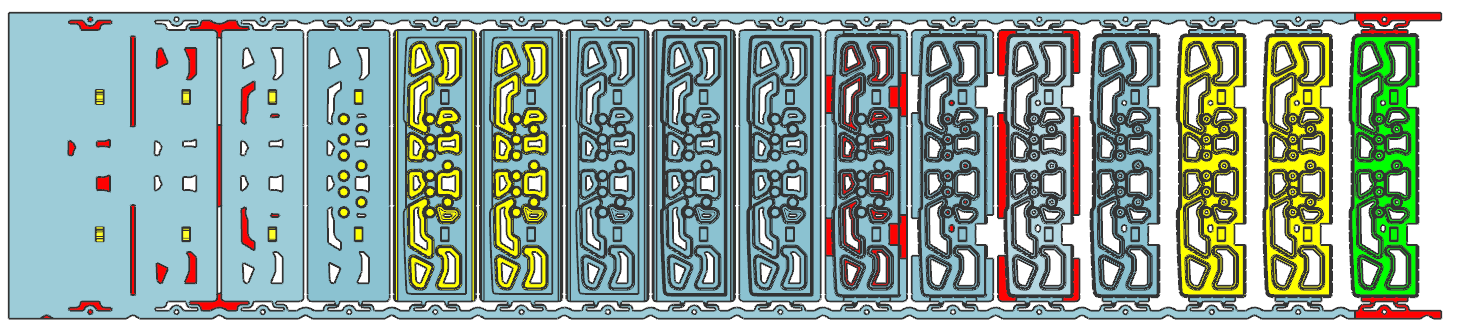 S355 Auto Car Stamping Die 4T For Small Table Board Progressive Die Automotive Mold