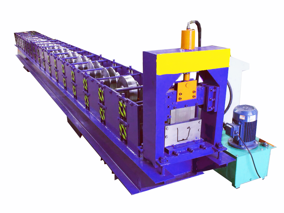 0.3-0.8mm Thickness Galvanized Steel Aluzinc K Style Square Gutter Roll Forming Machine