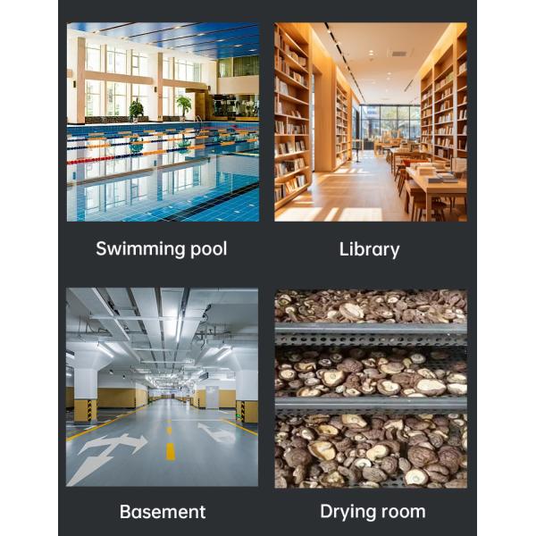 Dehumidifying commercial ceiling dehumidifier for industrial use