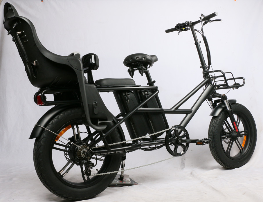 48V 750W 2022 Electric Fat Tire Bike with child seat , Electric Fat Tire Bicycle long drive range distance