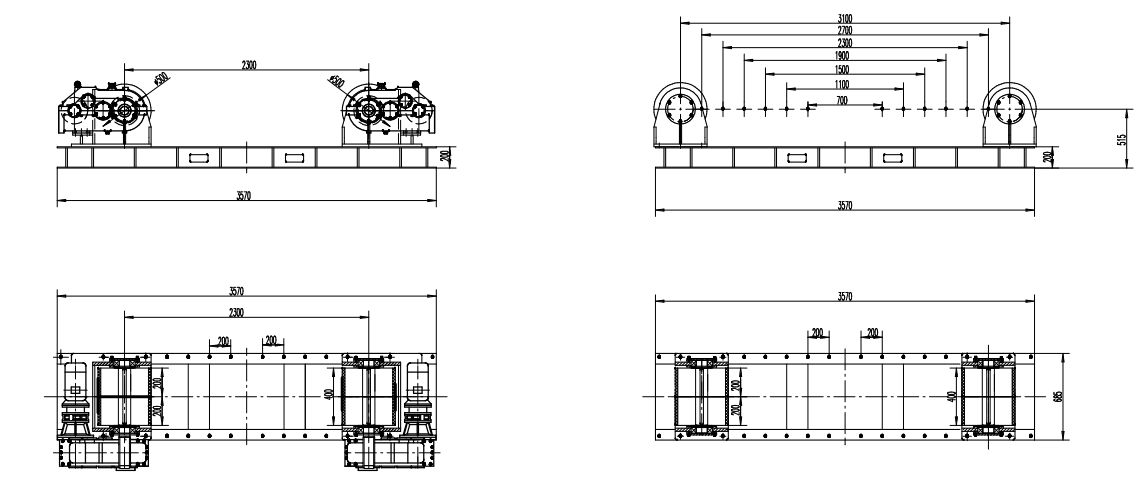 100 Ton Conventional Welding Rotator for Wind tower working
