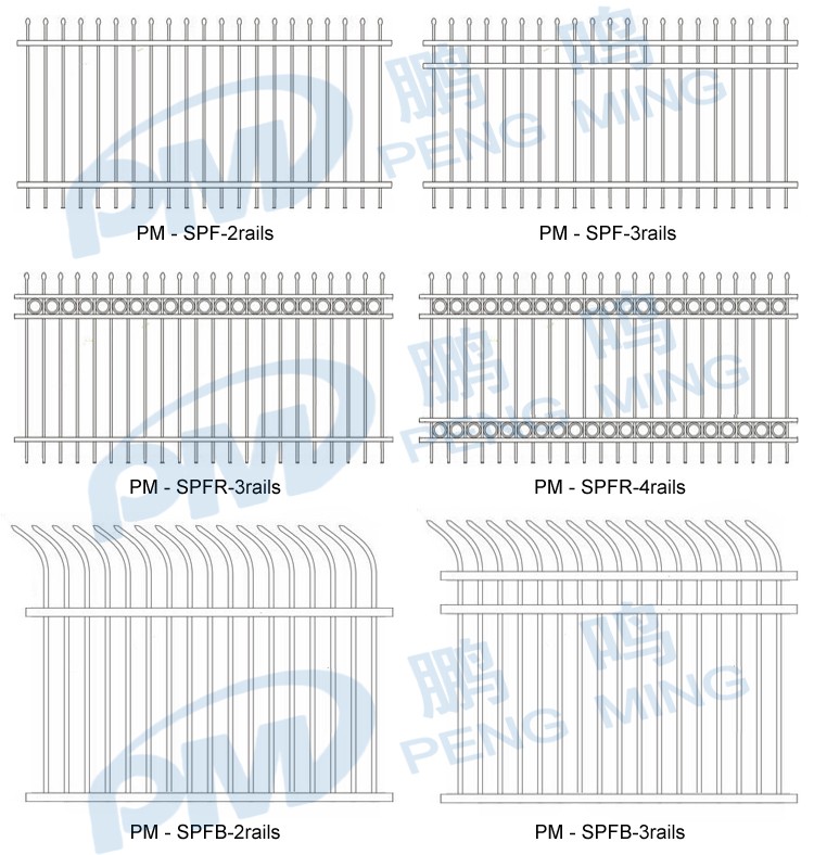 house decoration galvanized steel new main gate and fence wall design