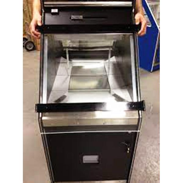 Operational view of quarter pusher in action