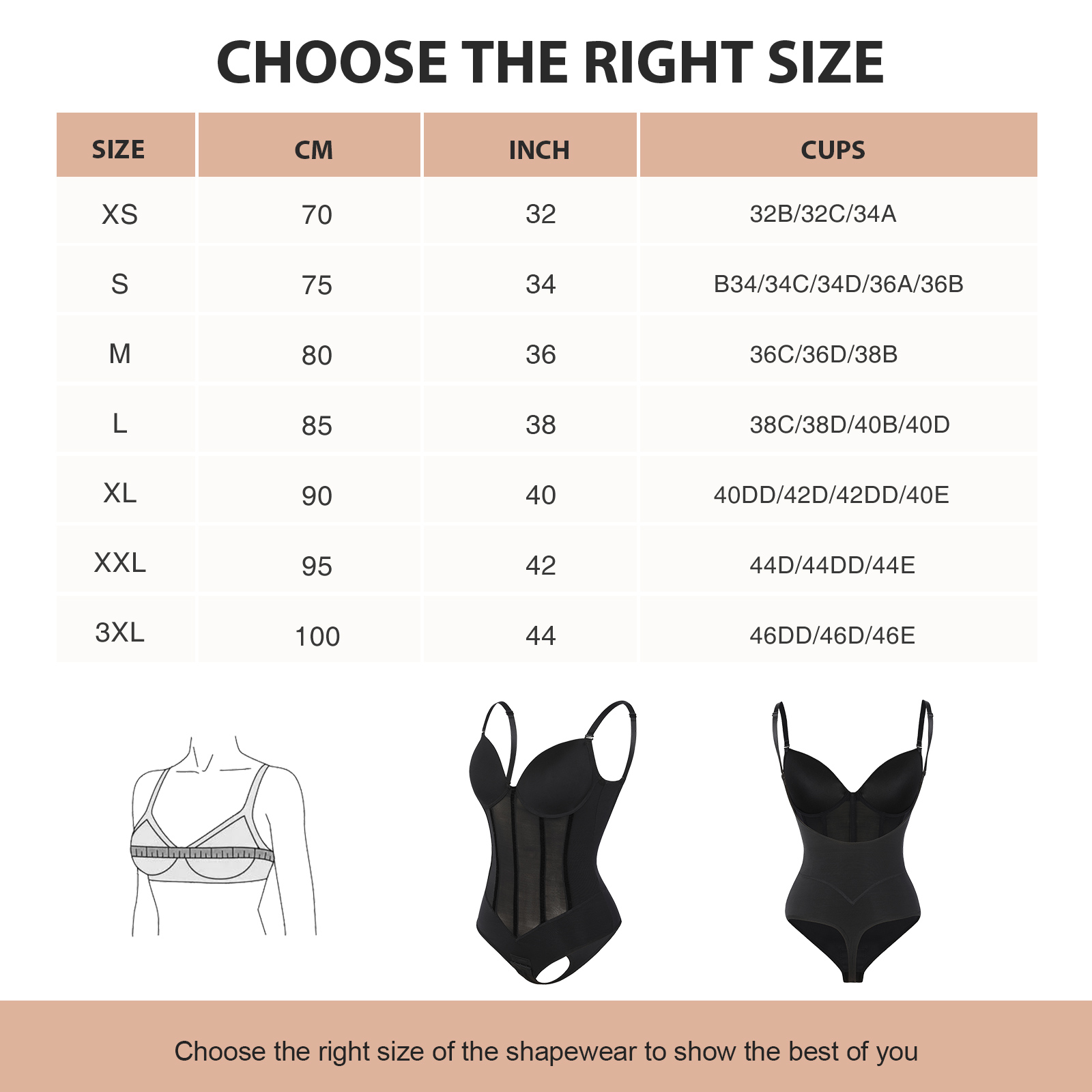 Adults Hexin Custom Shaper Back U Design Compression Shapewear With 5 Steel Bones