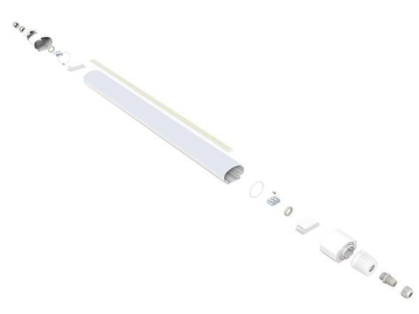IP69k 20W Led Tri-Proof Light Full Plastic Vapor Proof Weatherproof Led Light Various Degree Beam Angle