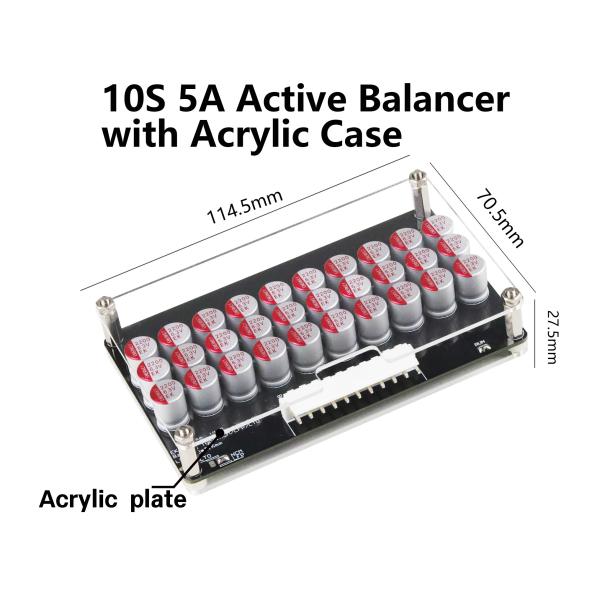 Enerkey 5A 3S 4S 5S 6S 7S 8S 9S 10S 12S 14S 16S 17S 21S Lithium Active Equalizer with Acrylic Plate Li-ion/Lto/Lifepo4 Battery Balancer for Scooter