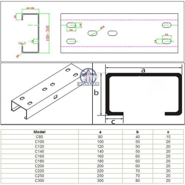 CZ Purlin Roll Forming Machine automatic size changeable 1 to 3 millimeter thickness galvanized steel sheet forming equipment