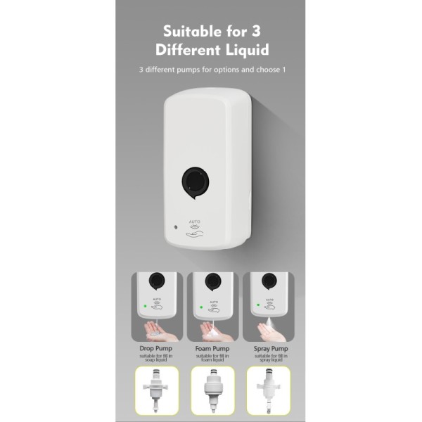 1000ml Inductive Soap Dispenser Automatic Soap Dispenser Commercial With Touch Free Sensor