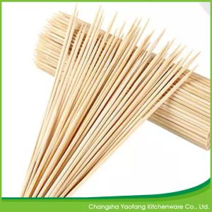 China Natural Disposable Bamboo Barbecue Sticks Customized Logo on sale