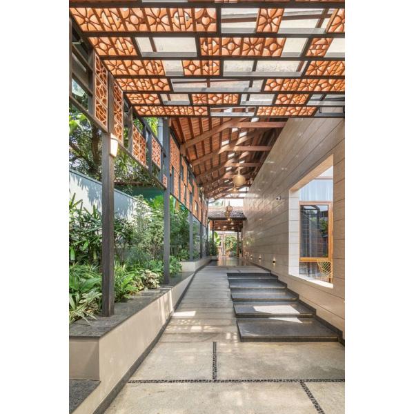 Garden Decorative Terracotta Bricks Red Clay Screen Tile Ventilation Cavity Structure