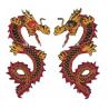Buy cheap Felt background custom dragon design embroidery patches from wholesalers