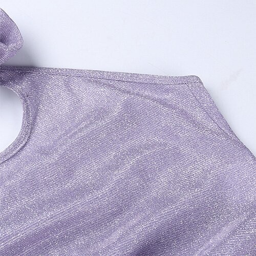 OEM maufactory Summer newpolyester sleeveless parties sexy slim hot girl stereo flower design hanging neck top suits