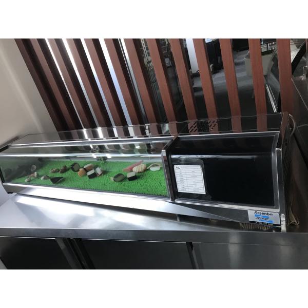 100L Sushi Pizza Prep Refrigerator Glass Material Static Cooling
