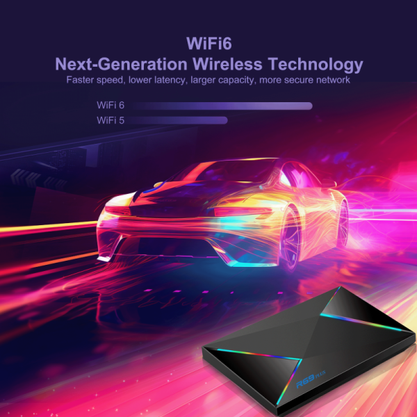 R69 Plus Android TV Box, 4K UHD Smart Entertainment System, Supports Popular Streaming Apps, Dual WiFi Home Media Player