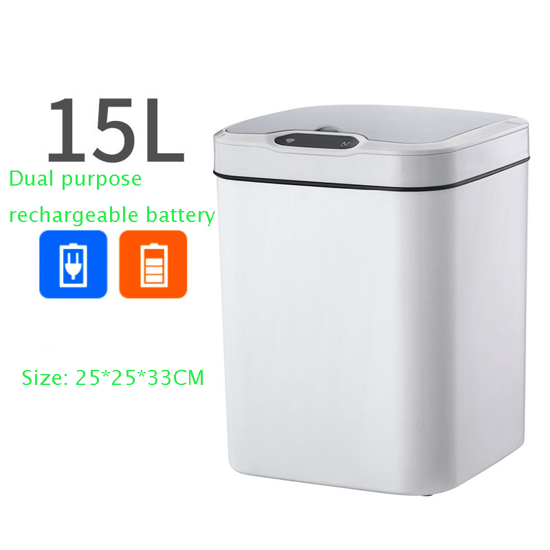 12Ltr Custom Trash Can Automatic Charging Intelligent Induction Garbage Can