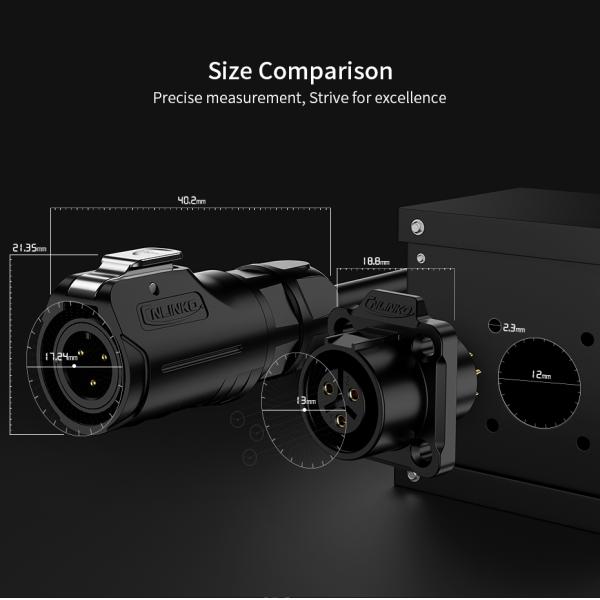 Water Resistance IP68 in Mated Cable Connector Outdoor Use M12 5 Pin Waterproof Connectors