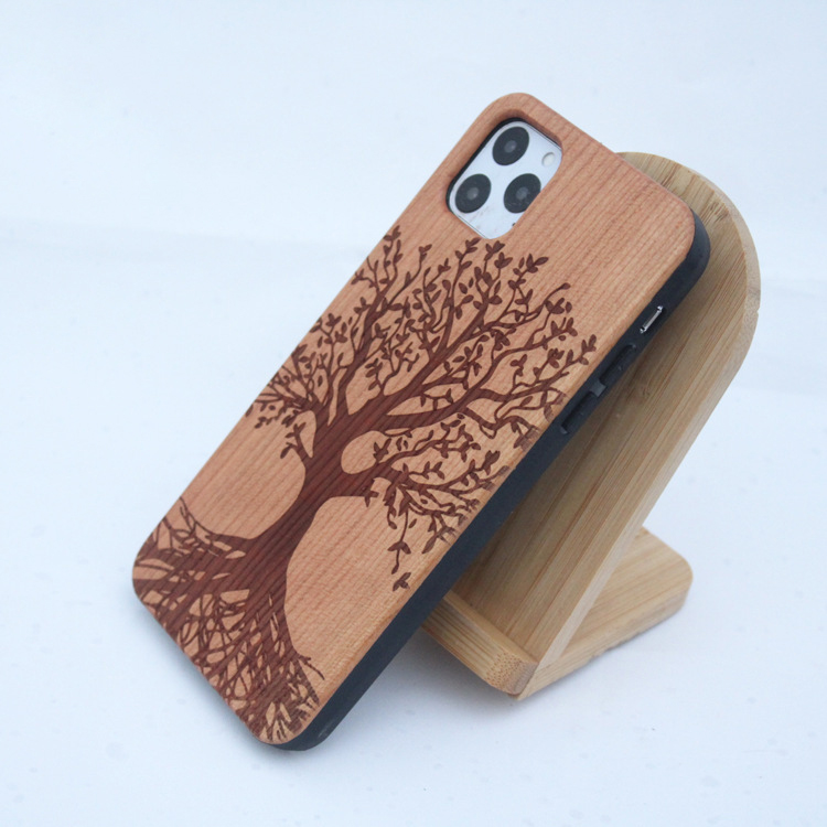 Eco-Friendly Bamboo Phone Case Cover for iPhone 12 Pro Max Protect Your Device in Style