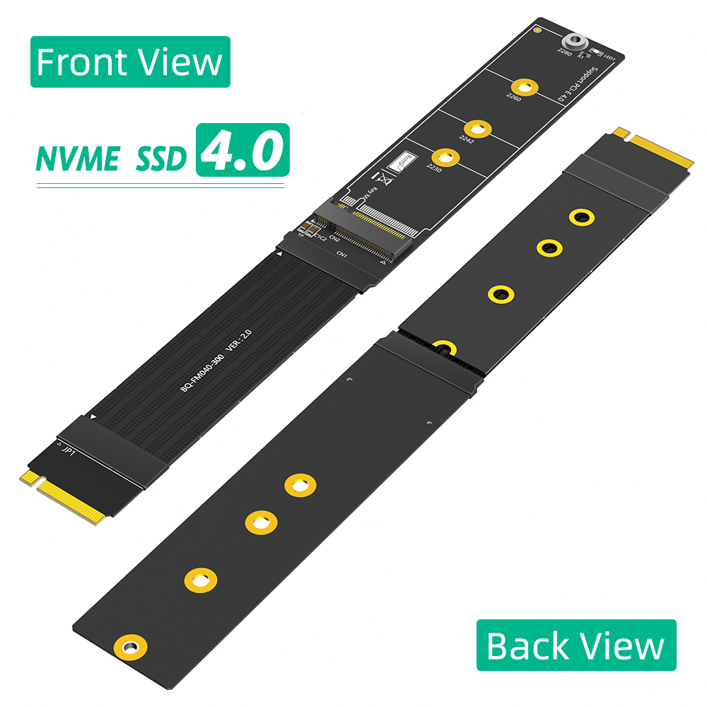 M.2 NVME SSD Extension Cable 30cm 180 Degree for Laptop PC