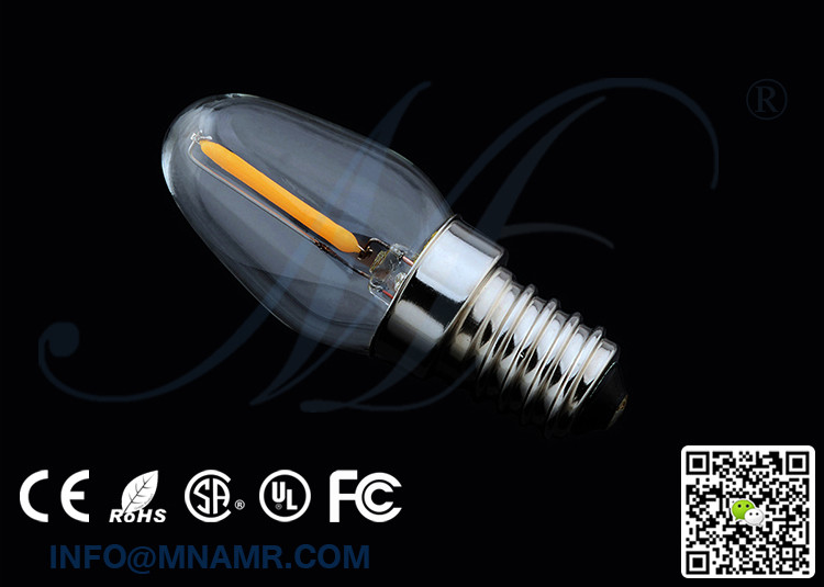 Hot Selling Dimmable C7 LED String Light Bulbs E11 E12 E14 1w 2w 4w 6w 110v 120v 130v 220v 230v 240v