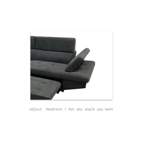Fabric Modern Folding Sofa Bed Abrasion Resistant Adjustable