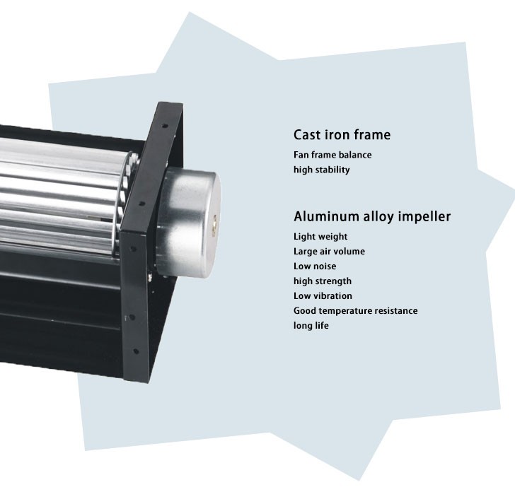 Oven Appliance Parts Cross Flow Fans Brushless 12 Volt Tangential Fan