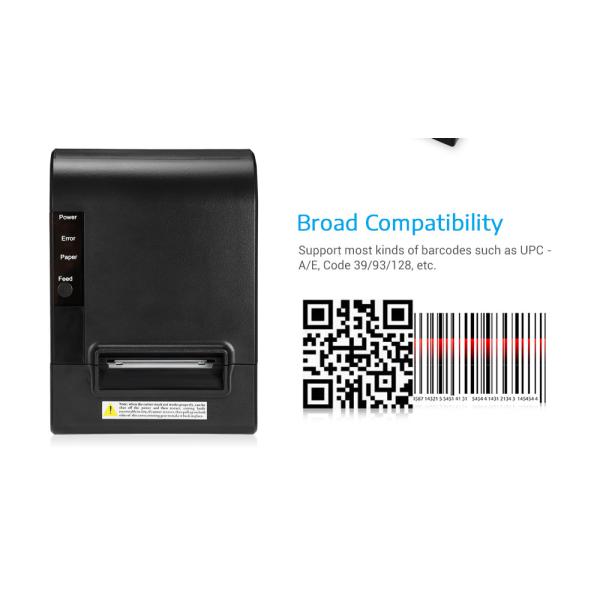 Desktop Wireless Receipt Printer , Thermal Transfer Printer For Android / IOS
