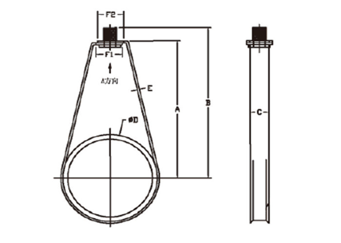 Quality Wholesale Pregalvanized 1-1/4'' Strut Loop Hanger Clamp for sale