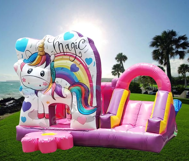 3D Design Kids Bounce House Jumping Castle with Slide and Unicorn Customizable OEM/ODM