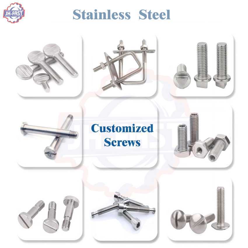 Custom Logo Slotted Shoulder Non-standard Machine Screw Brass Carbon Stainless Steel