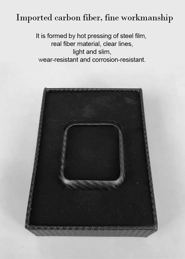 Black Color Matte Finish Carbon Aramid Fiber Apple Watch Series 4 Case