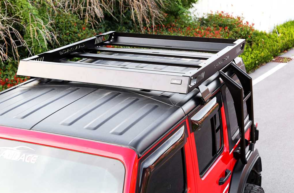 Powder Coating Aluminum Roof Luggage Cargo Carrier for Jeep Wrangler N.W. 37.5KG