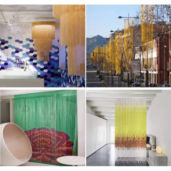 Different Colors Aluminum Alloy Chain Metal Curtain for Hotel decoration use