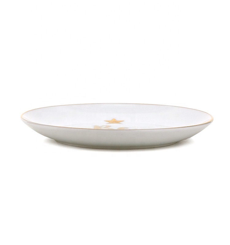 Dessert White Custom Plates Ceramic Plate Printing Designs Ceramic Plate For Christmas